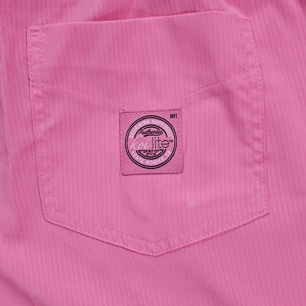Koi Lite Women XL Peony Pink Peace Petite Performance Stretch Scrub Pants - Picture 8 of 8